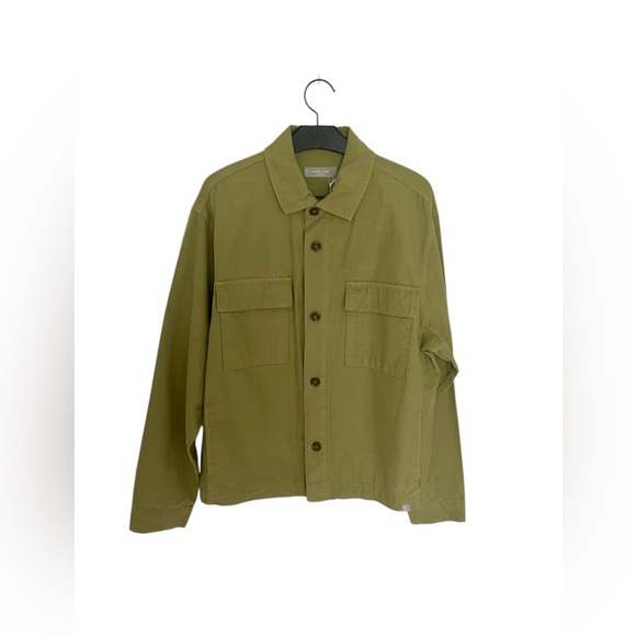 Everlane The Everyone Spring Shirt Jacket Green Mens S Womens M Linen Blend - Picture 4 of 9